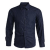 SHUJIN Spring Autumn Men's Slim Fit Long Sleeve Dark Solid Color Lapel Top Large Size Shirt Casual Button Size S-5XL Shirts